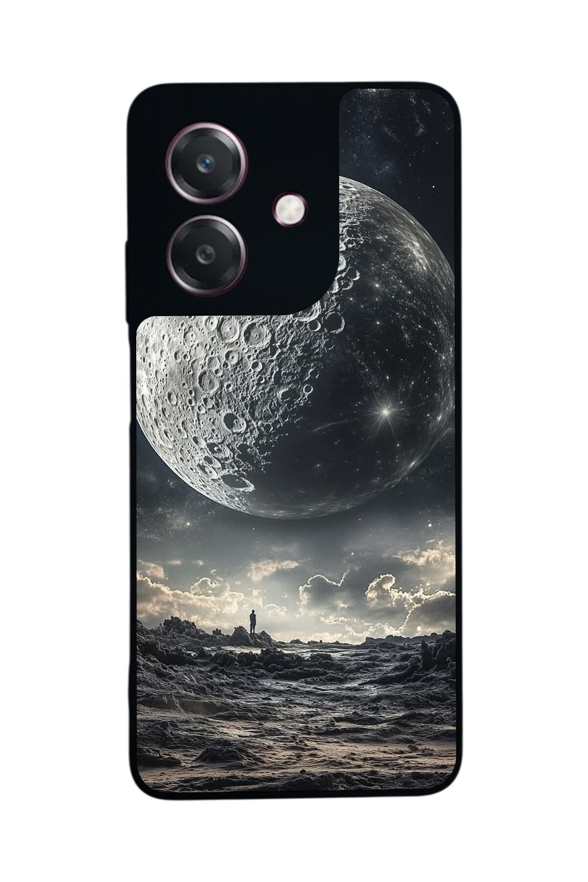 Oppo A3 5G Uyumlu Ay Tasarımlı Glossy Premium Kılıf
