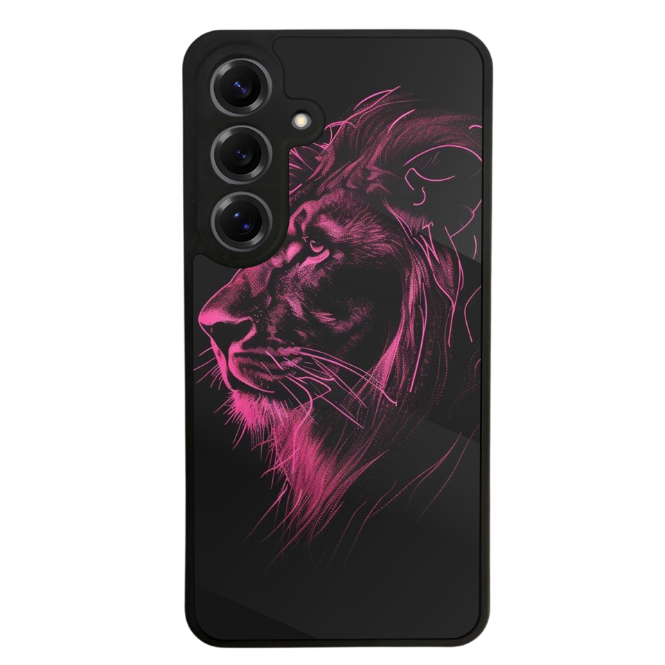 Samsung Galaxy S25 Uyumlu Aslan Tasarımlı Glossy Premium Kılıf