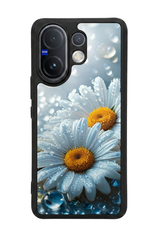 Vivo V60 Uyumlu Cicek Tasarımlı Glossy Premium Kılıf
