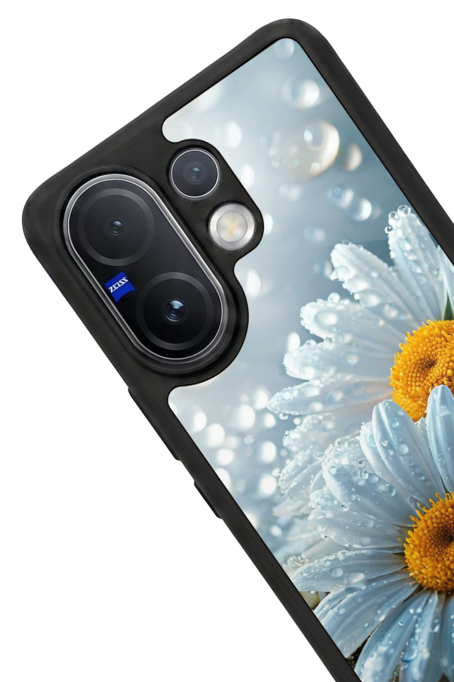 Vivo V60 Uyumlu Cicek Tasarımlı Glossy Premium Kılıf
