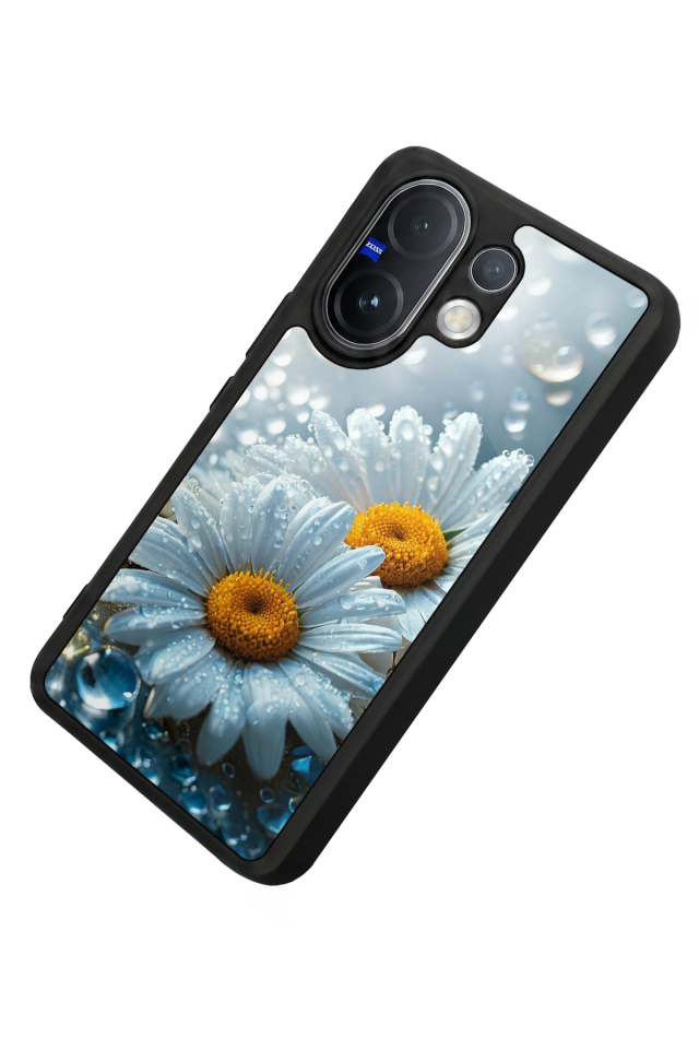 Vivo V60 Uyumlu Cicek Tasarımlı Glossy Premium Kılıf