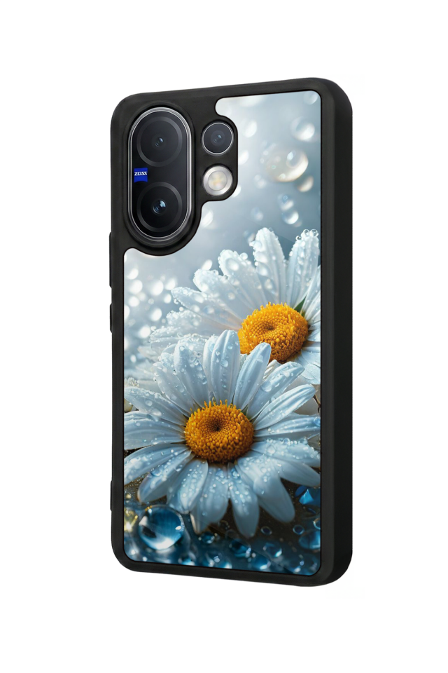 Vivo V60 Uyumlu Cicek Tasarımlı Glossy Premium Kılıf