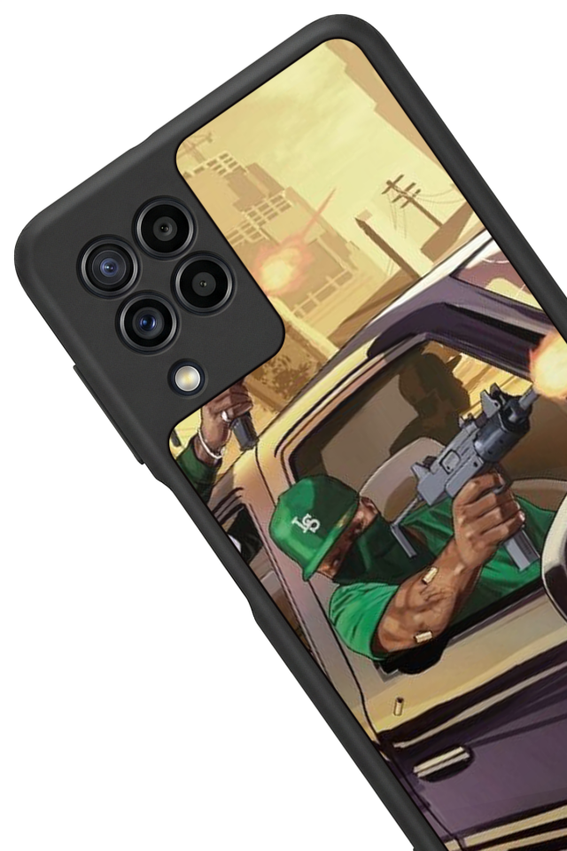 Samsung Galaxy M22 Uyumlu GTA Tasarımlı Glossy Premium Kılıf