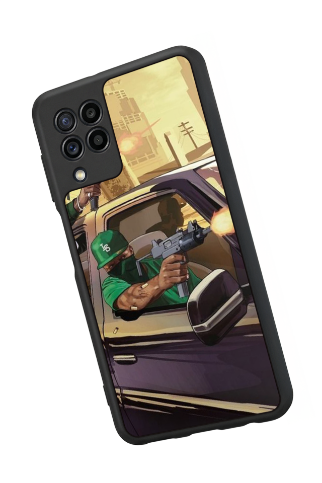 Samsung Galaxy M22 Uyumlu GTA Tasarımlı Glossy Premium Kılıf