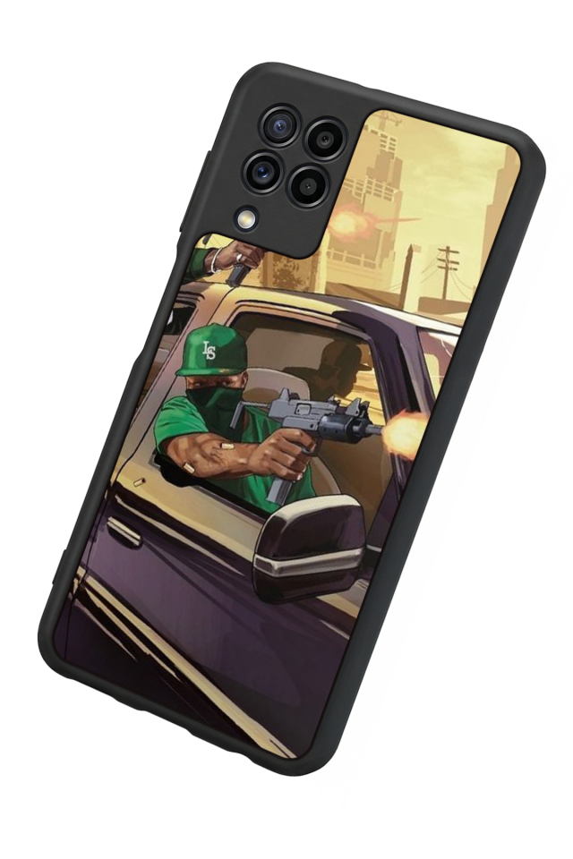 Samsung Galaxy M22 Uyumlu GTA Tasarımlı Glossy Premium Kılıf