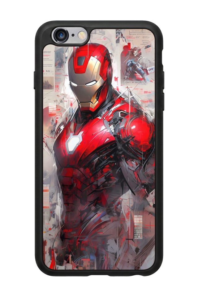 iPhone 6 Plus Uyumlu Iron Man ( Demir Adam ) Tasarımlı Glossy Premium Kılıf