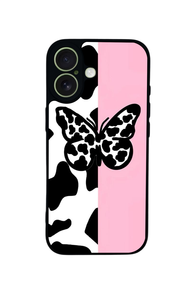 iPhone 17 Uyumlu Kelebek Tasarımlı Glossy Premium Kılıf