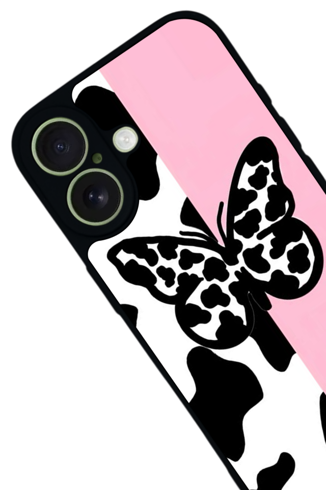 iPhone 17 Uyumlu Kelebek Tasarımlı Glossy Premium Kılıf