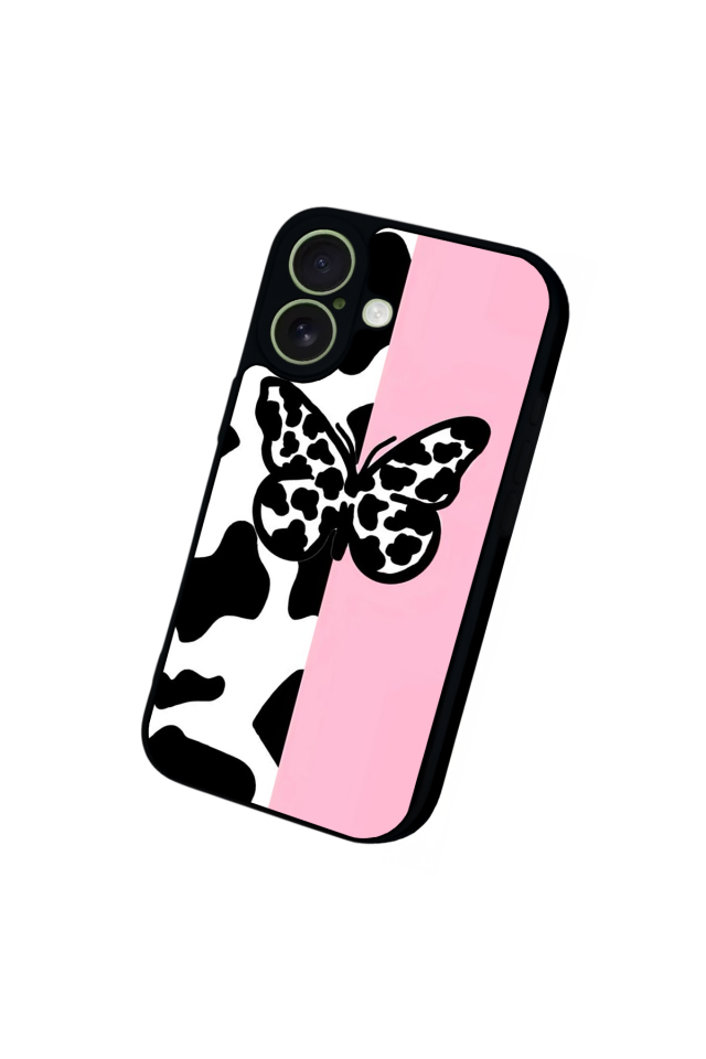 iPhone 17 Uyumlu Kelebek Tasarımlı Glossy Premium Kılıf