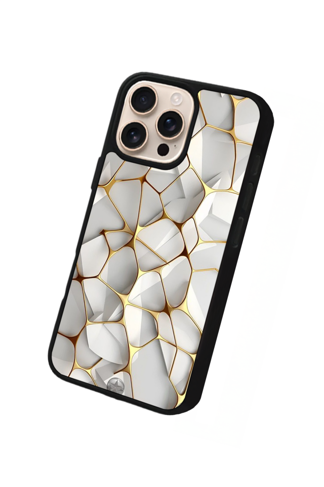 iPhone 14 Pro Max Uyumlu Mermer Marble Tasarımlı Glossy Premium Kılıf