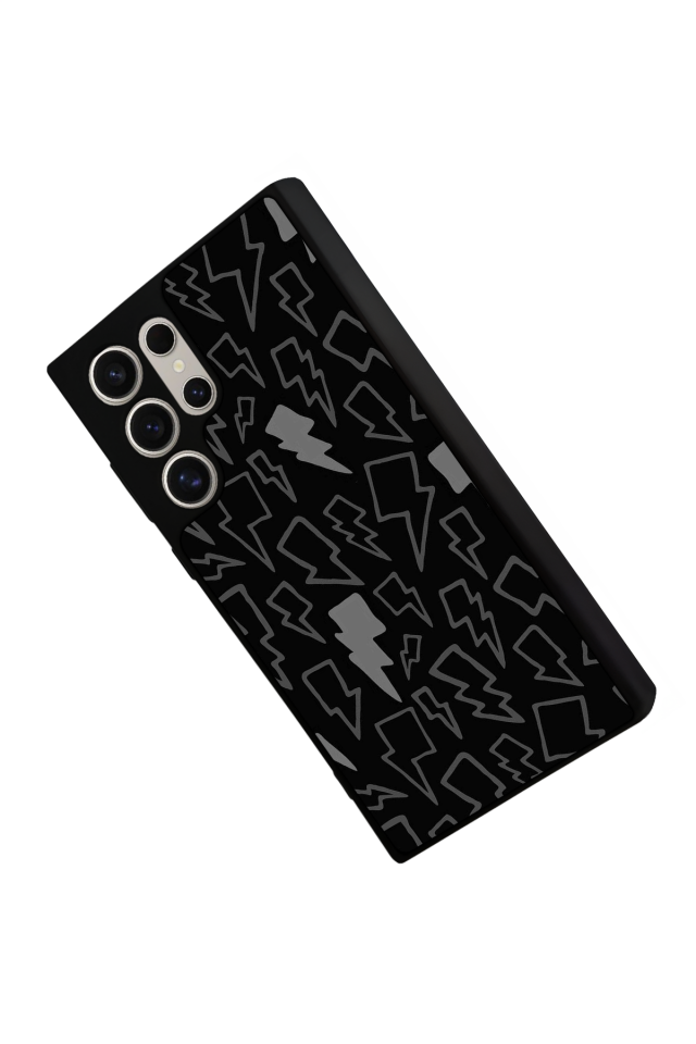 Samsung Galaxy S23 Ultra Uyumlu Simsek Tasarımlı Glossy Premium Kılıf