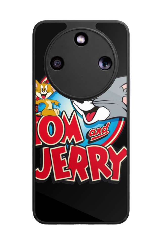 Honor Magic 8 Lite Uyumlu Tom And Jerry Tasarımlı Glossy Premium Kılıf