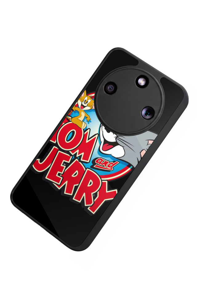 Honor Magic 8 Lite Uyumlu Tom And Jerry Tasarımlı Glossy Premium Kılıf