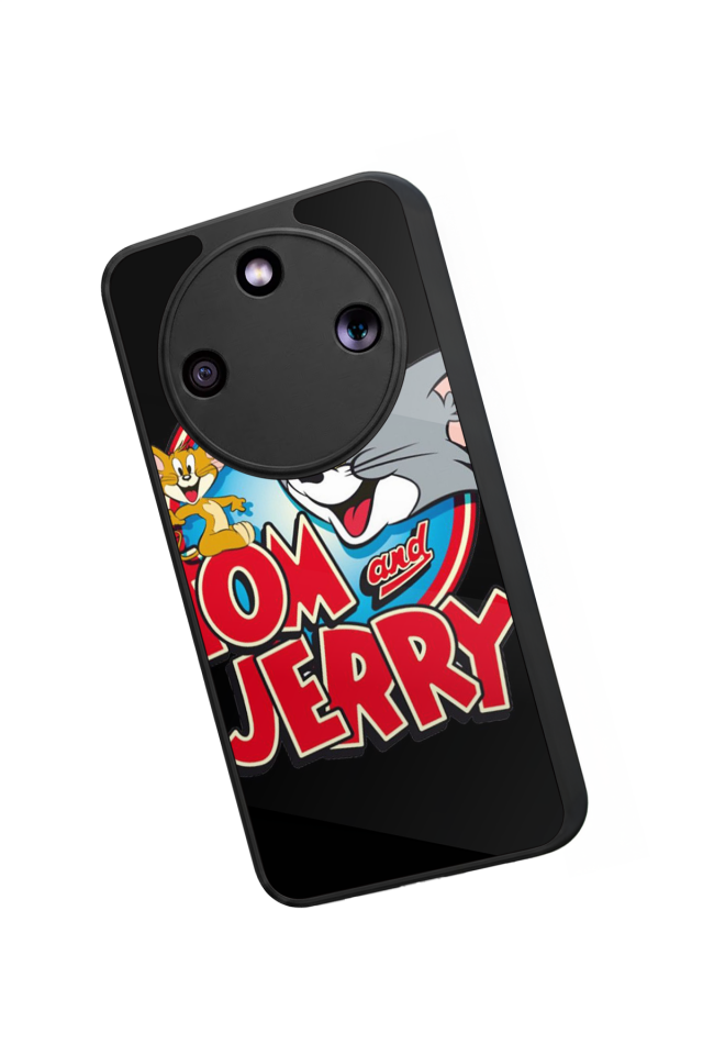 Honor Magic 8 Lite Uyumlu Tom And Jerry Tasarımlı Glossy Premium Kılıf