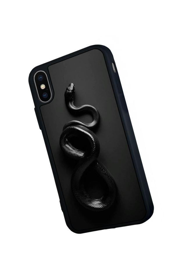 iPhone X/ XS Uyumlu Yılan Tasarımlı Glossy Premium Kılıf