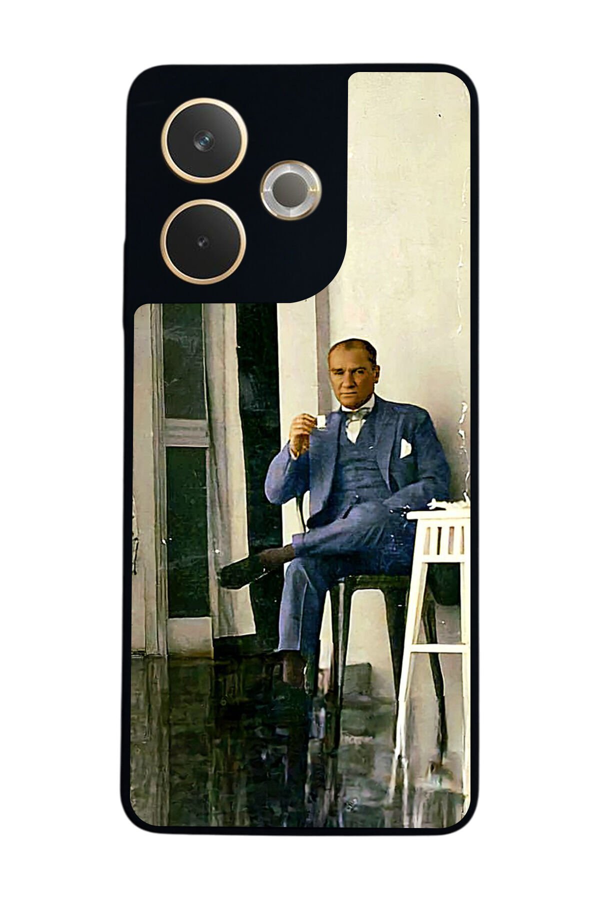 Oppo A5 Pro Uyumlu Mustafa Kemal Ataturk Tasarımlı Glossy Premium Kılıf