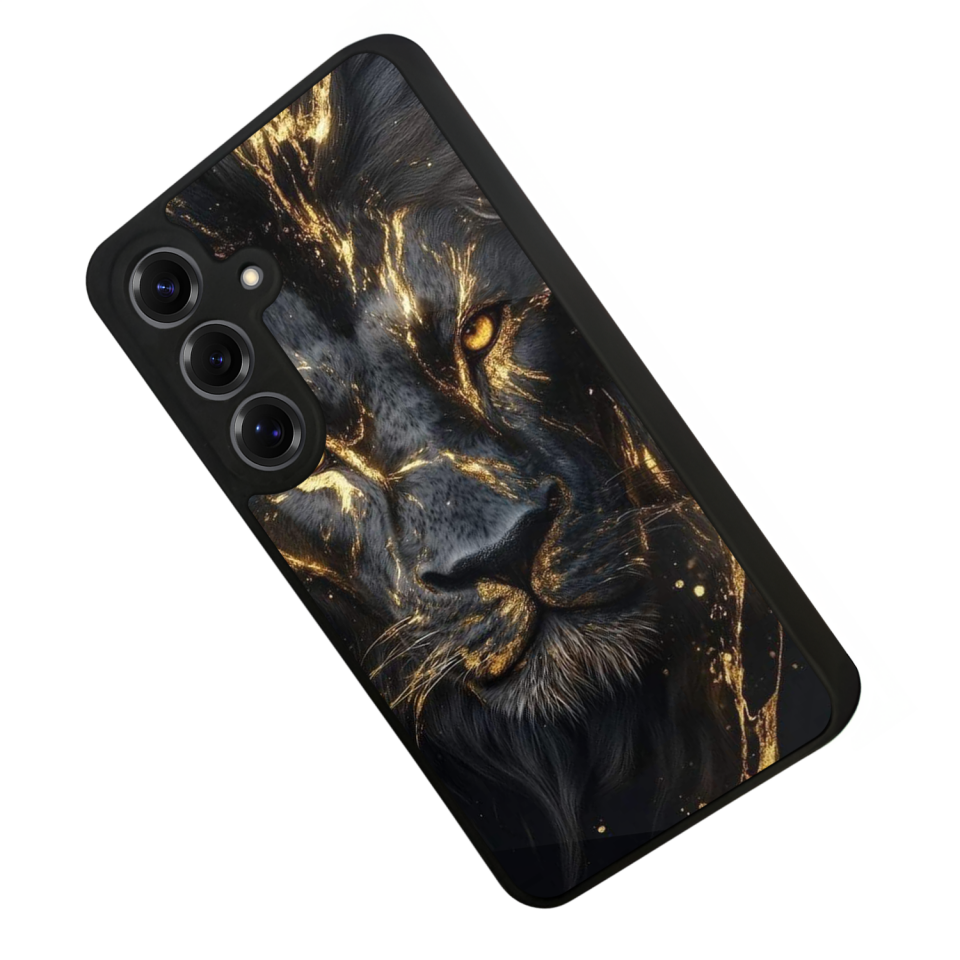 Samsung Galaxy S25 Uyumlu Aslan Tasarımlı Glossy Premium Kılıf