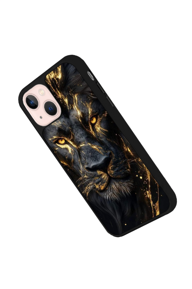 iPhone 13/14 Uyumlu Aslan Tasarımlı Glossy Premium Kılıf