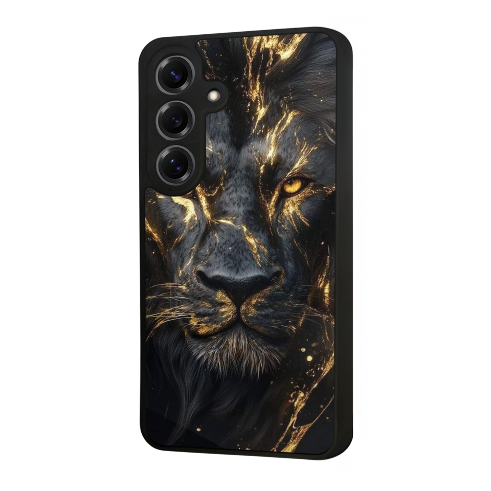 Samsung Galaxy S25 Uyumlu Aslan Tasarımlı Glossy Premium Kılıf