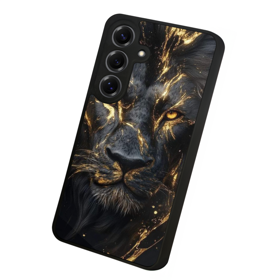 Samsung Galaxy S25 Uyumlu Aslan Tasarımlı Glossy Premium Kılıf