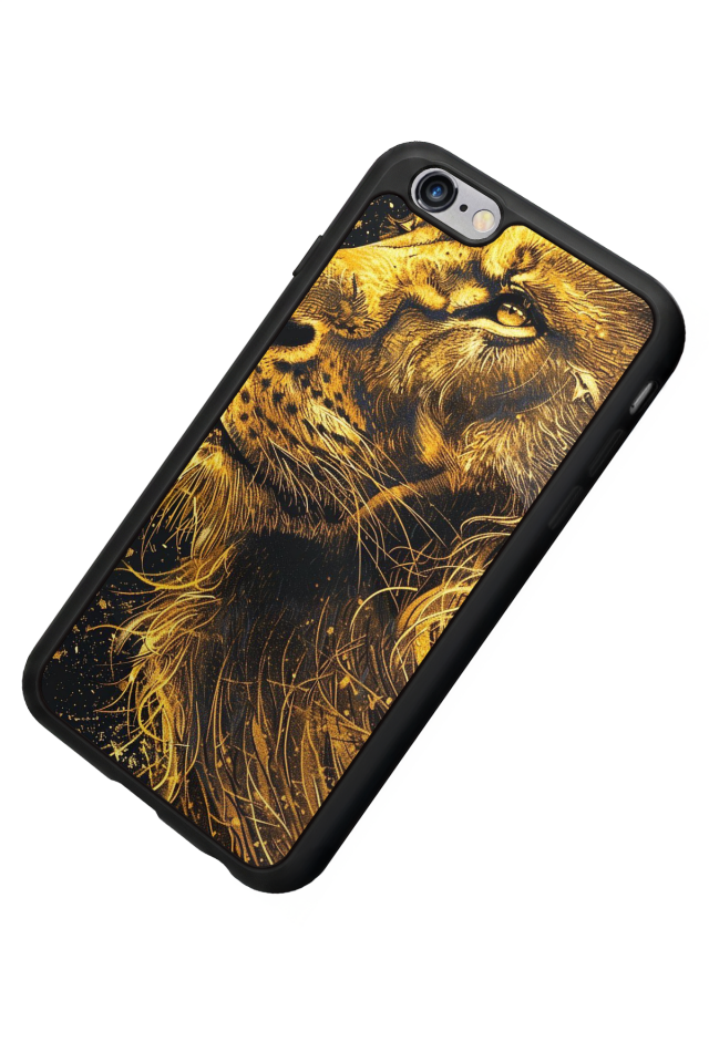 iPhone 6s Plus Uyumlu Aslan Tasarımlı Glossy Premium Kılıf