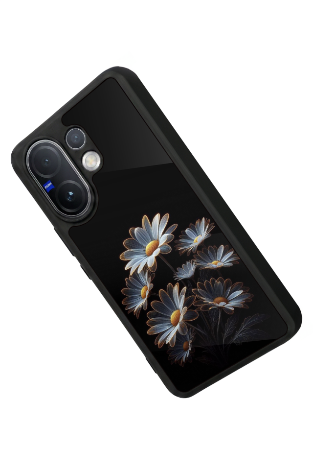 Vivo V60 Uyumlu Cicek Tasarımlı Glossy Premium Kılıf