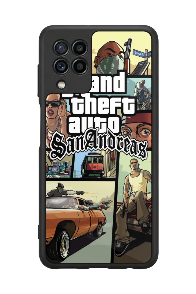 Samsung Galaxy M22 Uyumlu GTA Tasarımlı Glossy Premium Kılıf