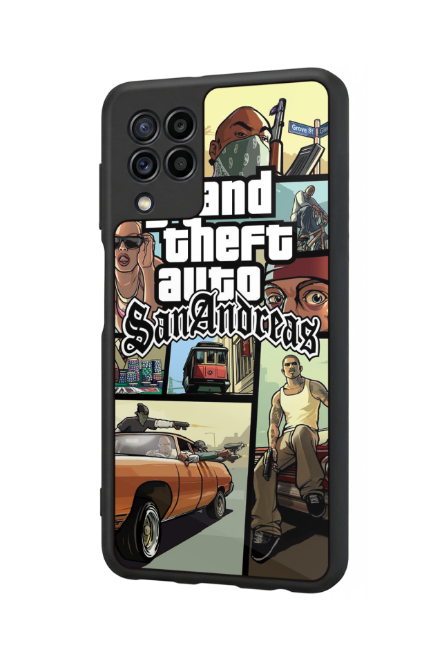 Samsung Galaxy M22 Uyumlu GTA Tasarımlı Glossy Premium Kılıf