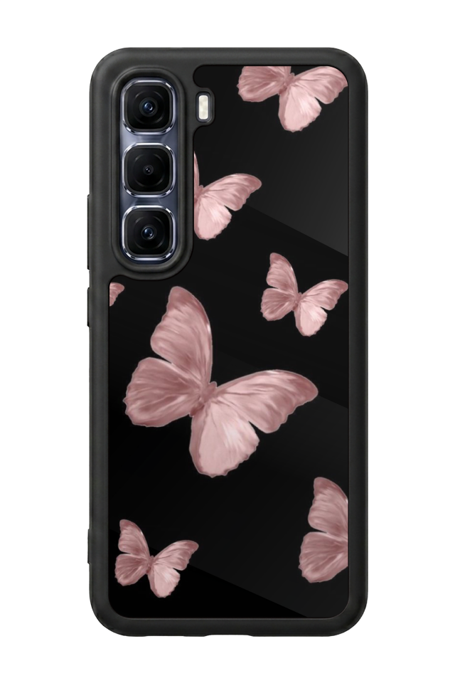 Infinix Hot 60 Pro Plus Uyumlu Kelebek Tasarımlı Glossy Premium Kılıf