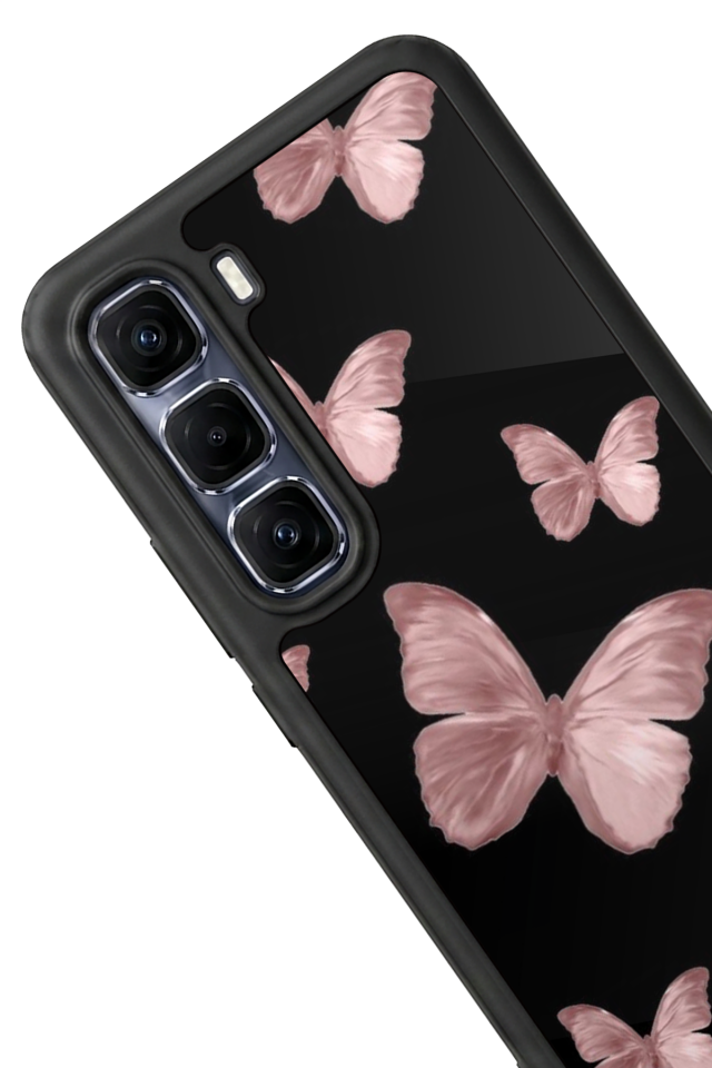 Infinix Hot 60 Pro Plus Uyumlu Kelebek Tasarımlı Glossy Premium Kılıf