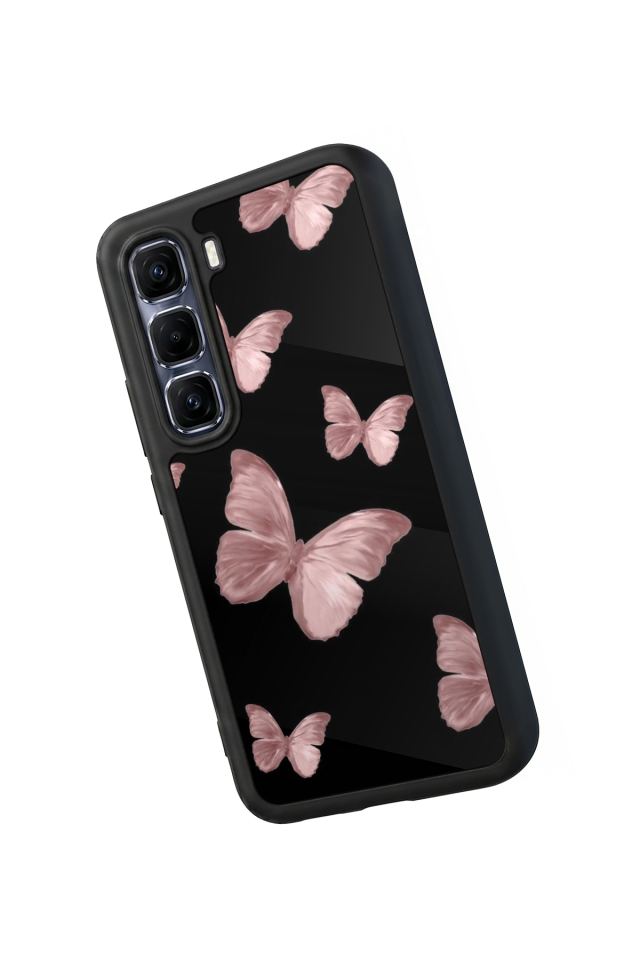 Infinix Hot 60 Pro Plus Uyumlu Kelebek Tasarımlı Glossy Premium Kılıf