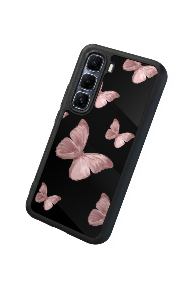 Infinix Hot 60 Pro Plus Uyumlu Kelebek Tasarımlı Glossy Premium Kılıf