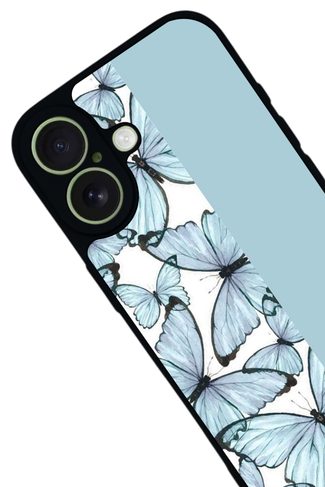 iPhone 17 Uyumlu Kelebek Tasarımlı Glossy Premium Kılıf