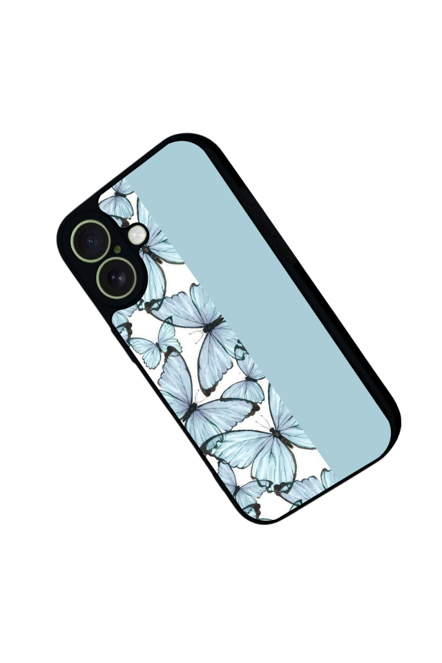 iPhone 17 Uyumlu Kelebek Tasarımlı Glossy Premium Kılıf