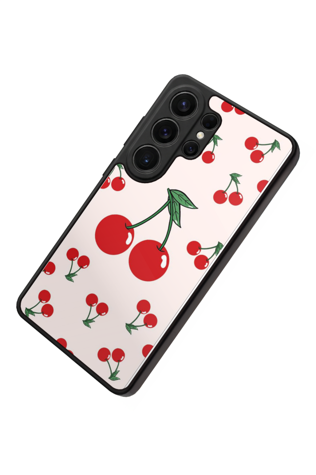 Samsung Galaxy S26 Ultra Uyumlu Kiraz Tasarımlı Glossy Premium Kılıf
