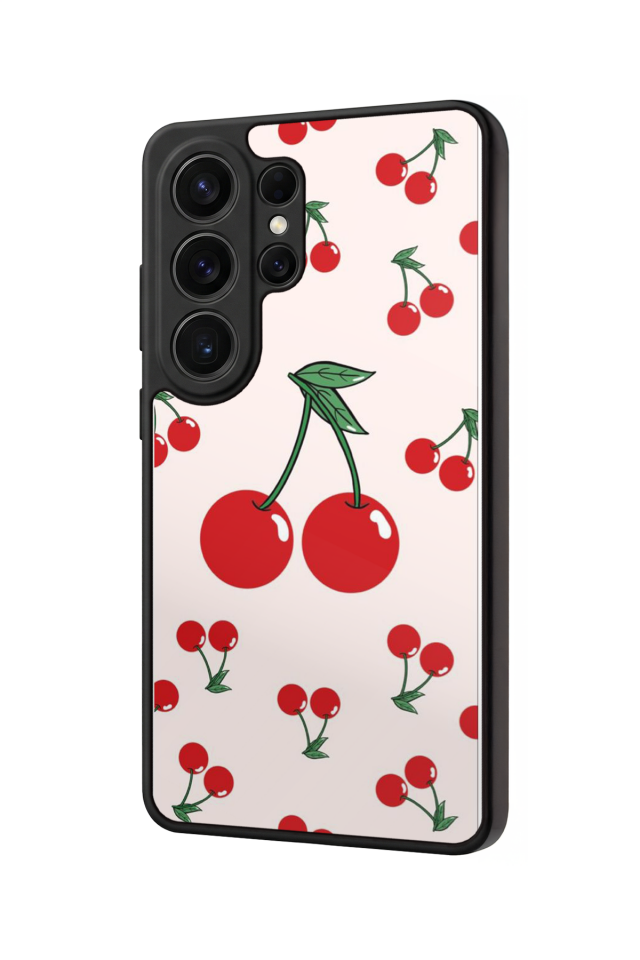 Samsung Galaxy S26 Ultra Uyumlu Kiraz Tasarımlı Glossy Premium Kılıf