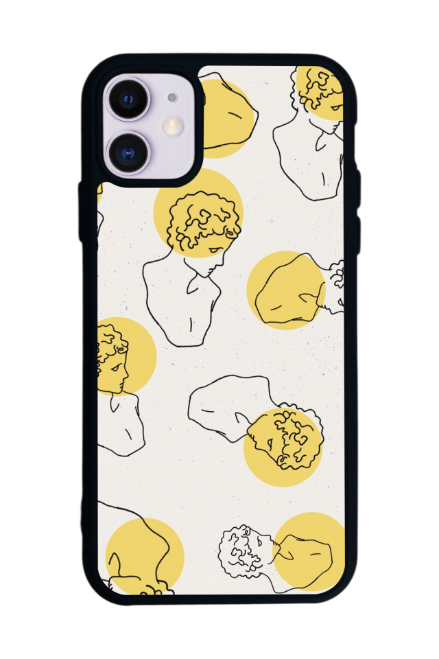 iPhone 11 Uyumlu Line Art Tasarımlı Glossy Premium Kılıf