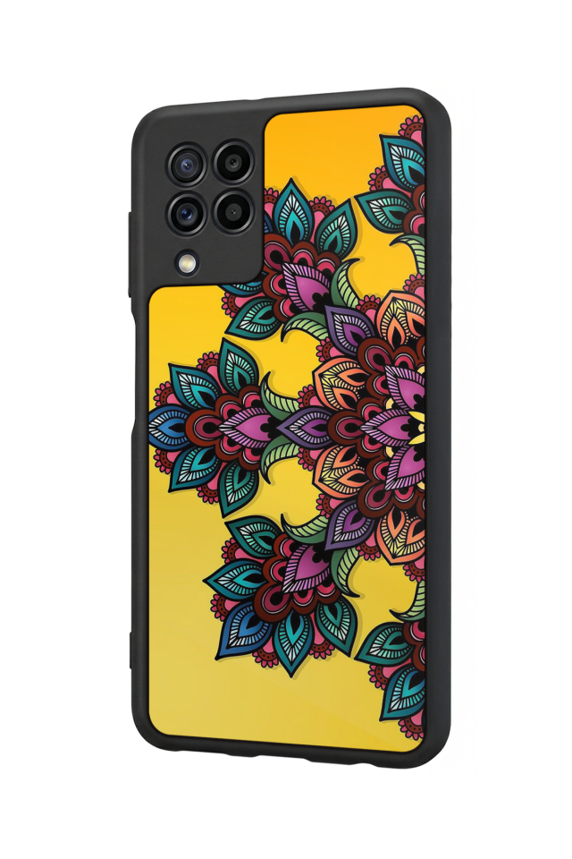 Samsung Galaxy M22 Uyumlu Mandala Tasarımlı Glossy Premium Kılıf
