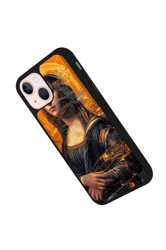 iPhone 13 Mini Uyumlu Monalisa Tasarımlı Glossy Premium Kılıf
