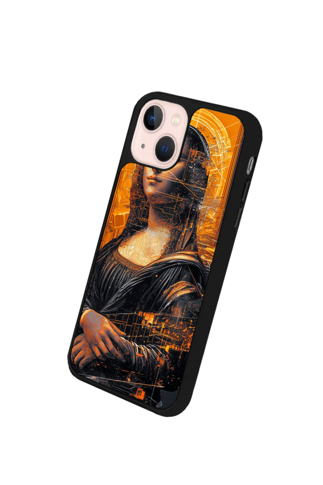iPhone 13 Mini Uyumlu Monalisa Tasarımlı Glossy Premium Kılıf