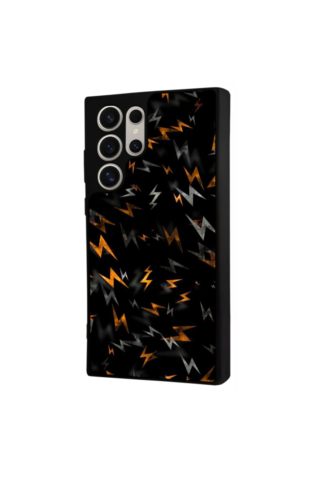 Samsung Galaxy S23 Ultra Uyumlu Simsek Tasarımlı Glossy Premium Kılıf