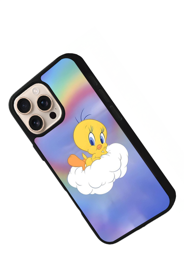 iPhone 15 Pro Uyumlu Tweety Tasarımlı Glossy Premium Kılıf
