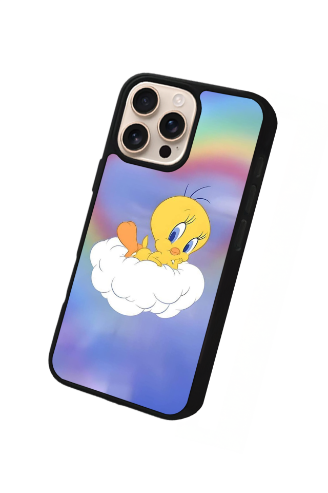 iPhone 15 Pro Uyumlu Tweety Tasarımlı Glossy Premium Kılıf