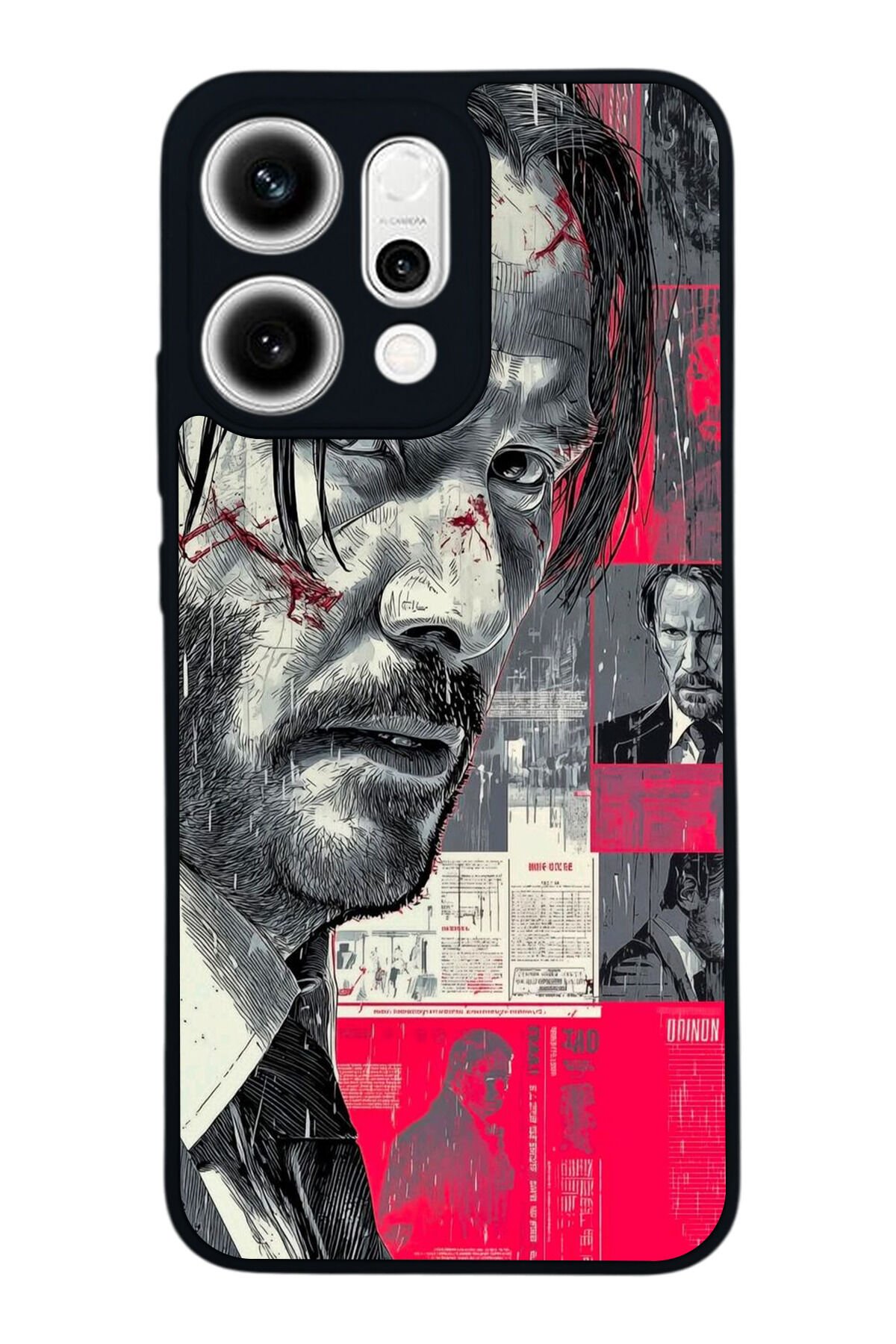 Oppo Reno 14 Uyumlu JohnWick Tasarımlı Glossy Premium Kılıf