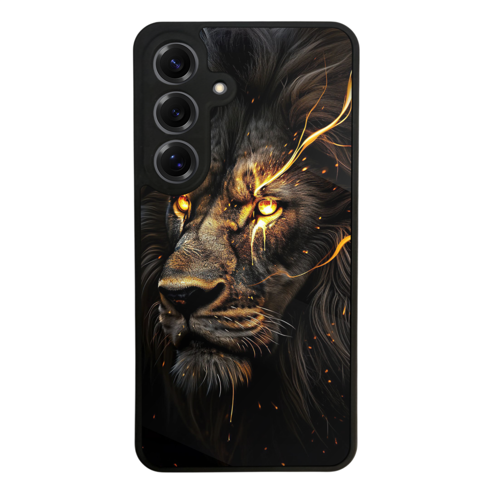 Samsung Galaxy S25 Uyumlu Aslan Tasarımlı Glossy Premium Kılıf