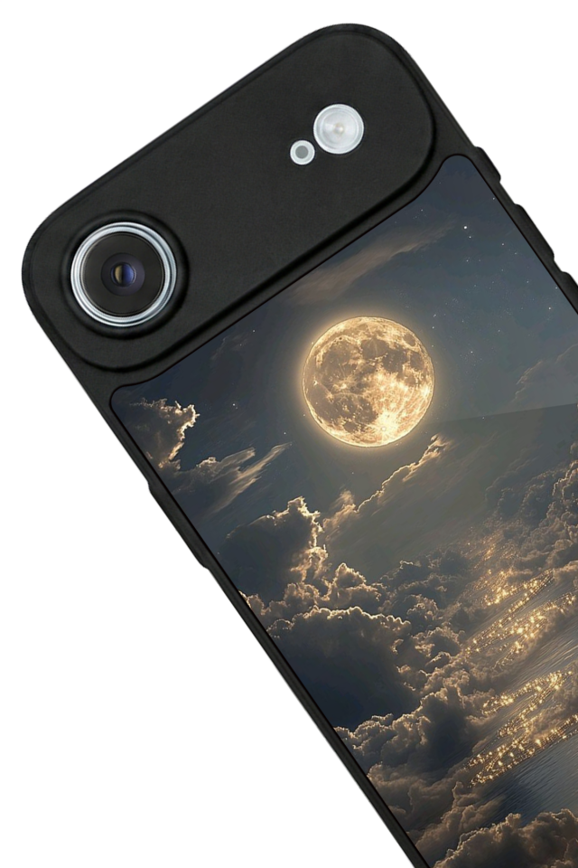 iPhone 17 Air Uyumlu Ay Tasarımlı Glossy Premium Kılıf