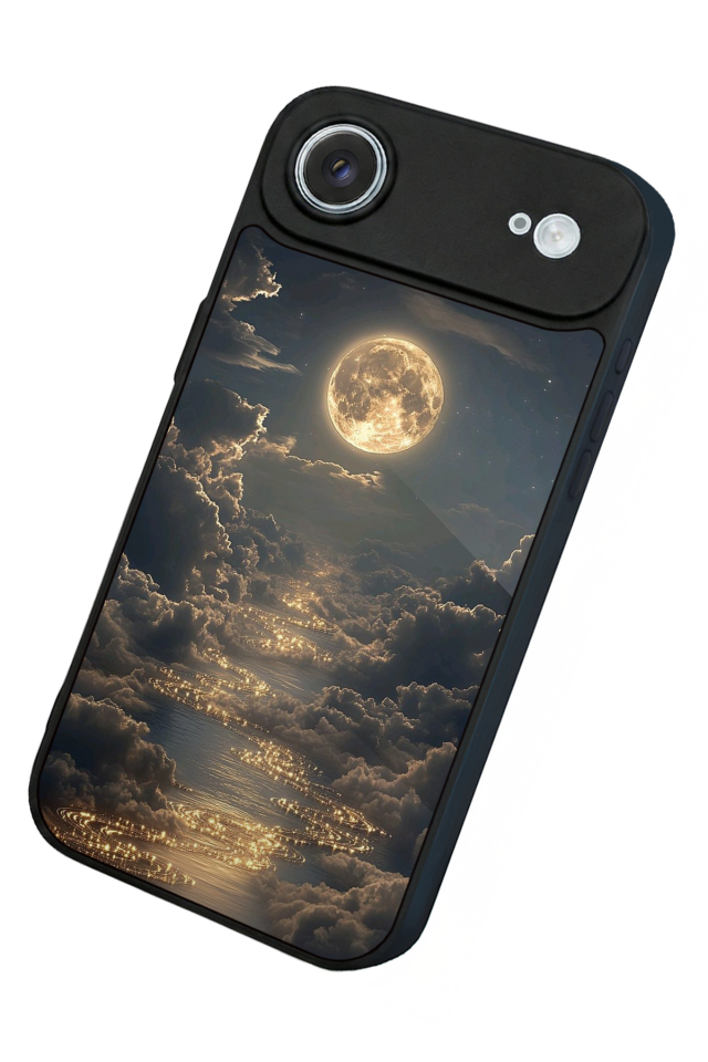 iPhone 17 Air Uyumlu Ay Tasarımlı Glossy Premium Kılıf