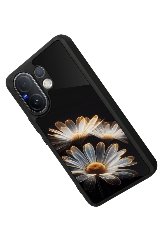 Vivo V60 Uyumlu Cicek Tasarımlı Glossy Premium Kılıf