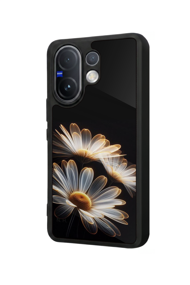 Vivo V60 Uyumlu Cicek Tasarımlı Glossy Premium Kılıf