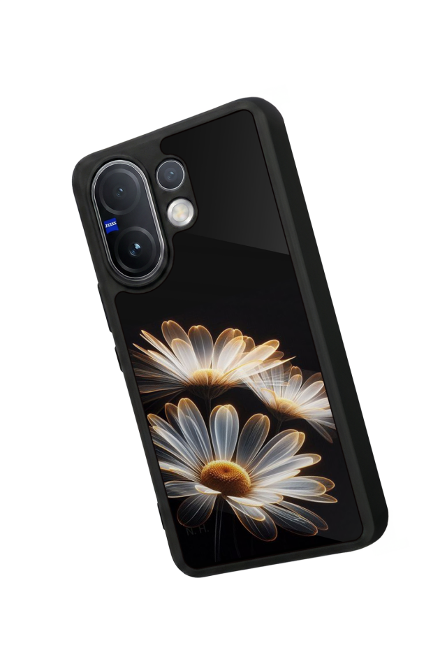 Vivo V60 Uyumlu Cicek Tasarımlı Glossy Premium Kılıf